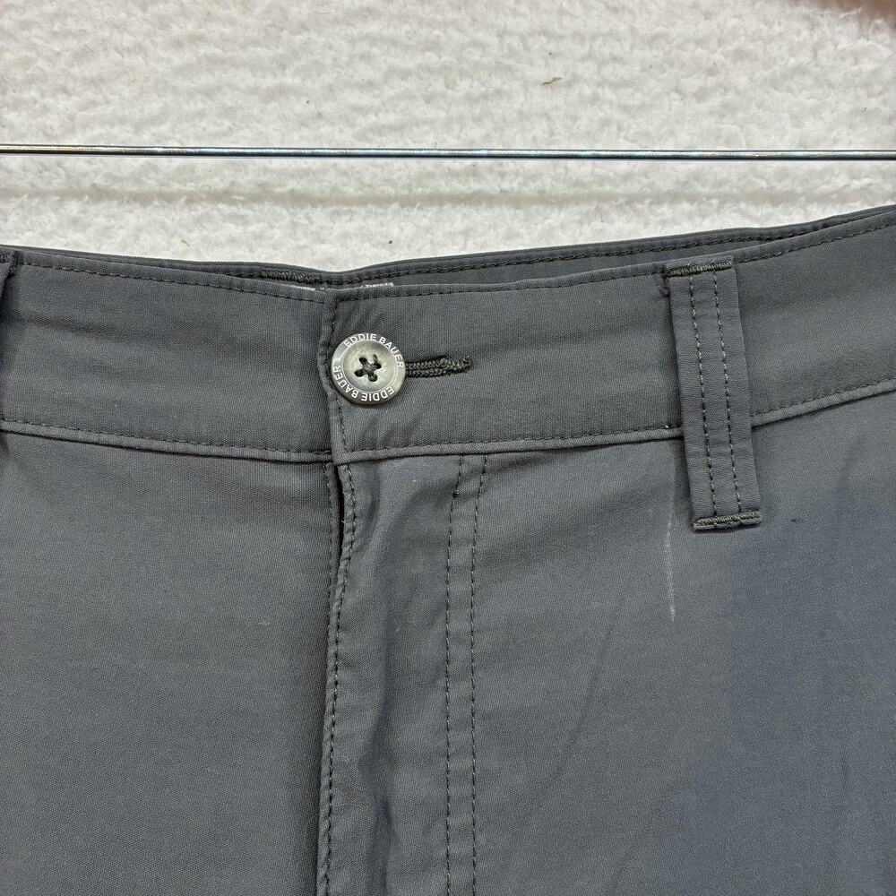 Eddie Bauer Shorts Mens 34 Gray Travex Chino Nylon Stretch Quick Dry Travel - Picture 4 of 10